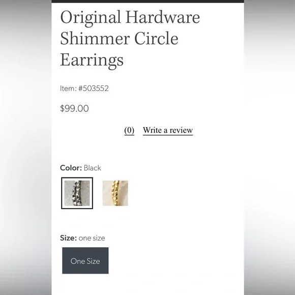 Original Hardware Shimmer Circle Earrings - Picture 3 of 6